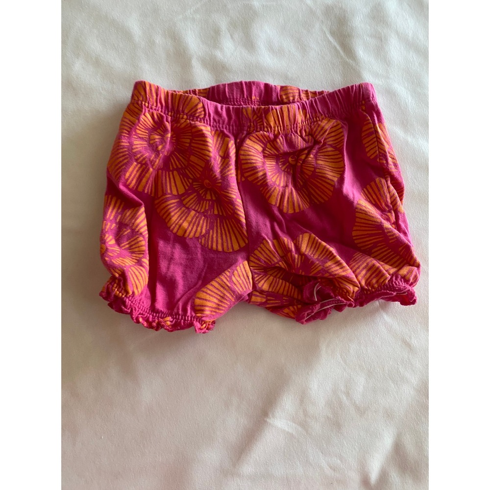 Carters Baby Girl Shell Print Boho Bloomers Size 12M Pink Orange